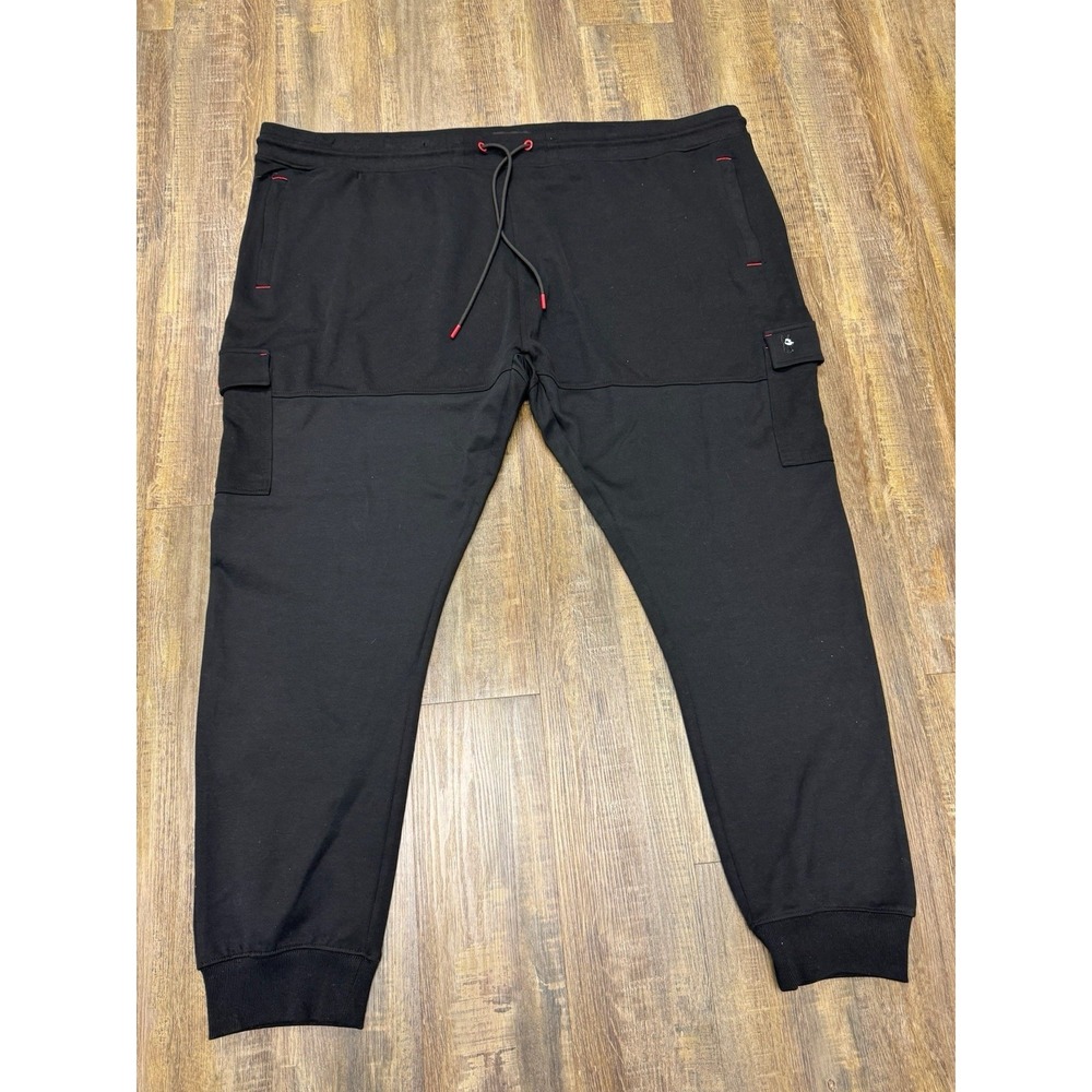 Makobi Solid Black Track Suit Set Jacket Pants Do… - image 3